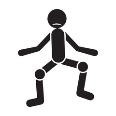 Depressed Stick Figure Squatting