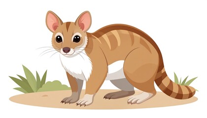 Fototapeta premium Cute cartoon marsupial