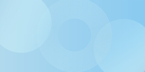 Abstract minimalist banner background, pastel colorful, blue and white gradations. Circle effect style art