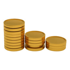 Golden Currency Stacks Representing Financial Growth and Investment Opportunities on a Transparent Background for Design Projects