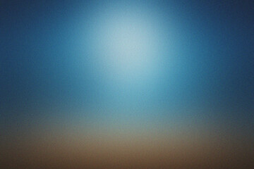Bright White Light on Blue and Brown Gradient with Grain Texture abstract background