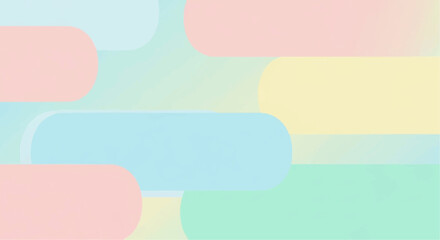 Fototapeta premium Abstract background with pastel colored rounded rectangles creating a soft and modern pattern, ideal for design projects.