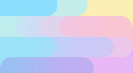 Fototapeta premium Abstract background with overlapping rounded pastel color shapes creating a soft, gradient pattern and modern design.