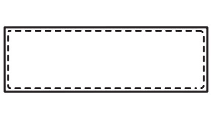 Rectangular Dotted Border Frame on White Background