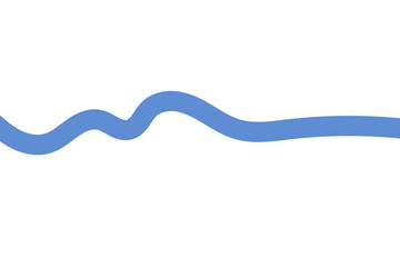 Blue wavy thick line