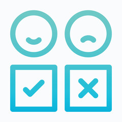 Customer Feedback Survey Isolated Vector Lineal Gradient Style Icon