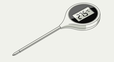 digital thermometer vector, temperature measurement icon, medical thermometer illustration, electronic thermometer clipart, temperature sensor symbol, digital health device vector, body temperature ic