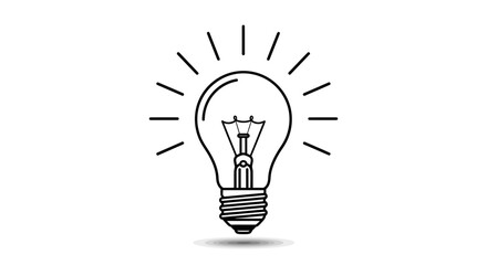 light bulb vector, idea icon, innovation symbol, creativity illustration, glowing light bulb, bright idea clipart, energy concept icon, electricity vector drawing, inspiration light bulb, knowledge sy