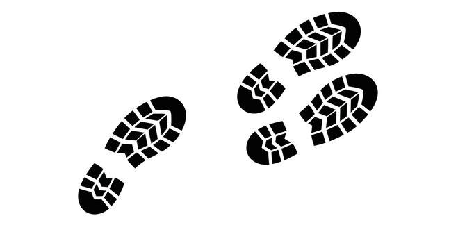 footprint icon, shoe prints vector, walking steps symbol, boot print illustration, human footprint graphic, shoe sole design, footstep icon, hiking boot print vector, walk path symbol, footprint silho