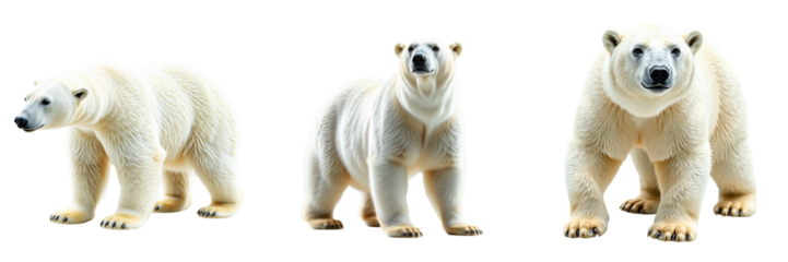 Arctic Majesty: A regal polar bear traverses the icy expanse, embodying the raw power and resilience of the Arctic. A striking portrait of a formidable predator.