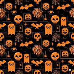 Fun Halloween Seamless Pattern for Party Decorations