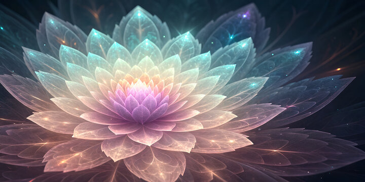 Glowing crystal abstract light texture in futuristic rainbow shiny design - Powered by Adobe