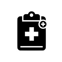 Obraz premium Medical Clipboard with Plus Symbol Vector for Healthcare Notes and Emergency Response Design