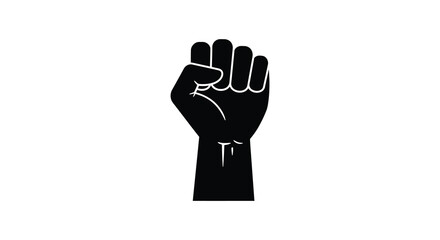 a raised fist symbolizing strength unity and solidarity