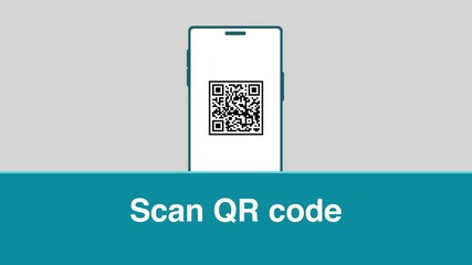 Barcode Scanner Scanning Product Code animation. Scan QR code to Mobile Phone concept. scan QR code barcode animation QR code scanner
- Powered by Adobe