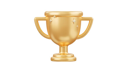 Gold Trophy Award with Star Detail