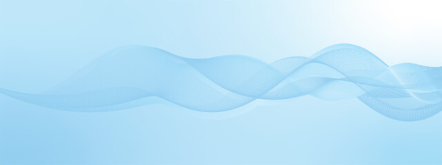 Abstract Light Blue Wave Design for Backgrounds