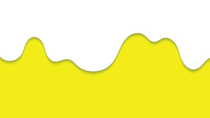 Abstract Yellow and White Flowing Liquid Design