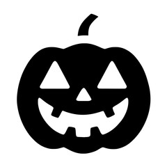 Halloween  Smiling jackolantern face graphic isolated on transparent