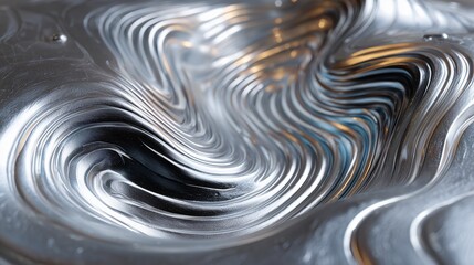 a macro photograph of polished metal with a mesmerizing, swirling fingerprint pattern