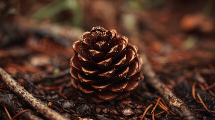 Close-Up Pine Cone: Autumnal Nature Photography