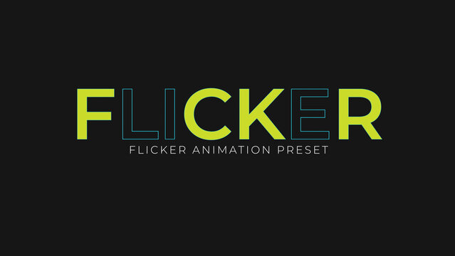 Flicker Character Text Animation