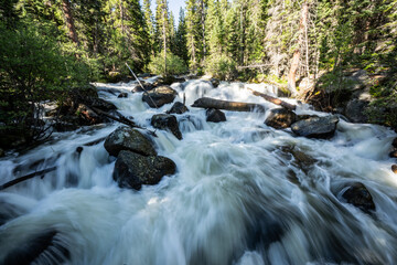 Calypso Cascades Rushes Over Large Rocks