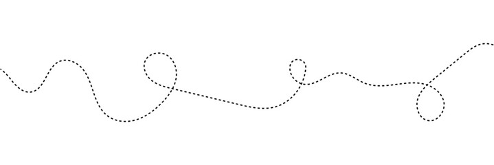 Fototapeta premium Long dashed hand drawn squiggle, Long squiggle dashed, loopy line vector icon isolated on transparent background in eps 10.
