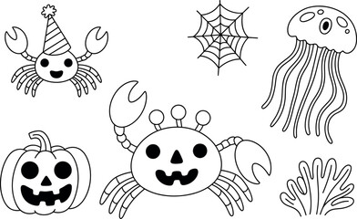 Simple halloween pumpkin outline jack o lantern graphic resource