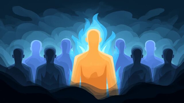 Escaping or avoiding people with negative thinking concept. The danger of a negative mindset or toxic person.