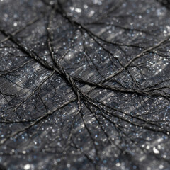 Texture of nanofiber material under a bicroscope. Science of studying the properties of rare alloys.