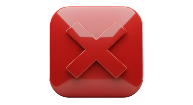 Rejecting the expected a bold red cross button symbolizes choices and decisive moments on a stark black background with