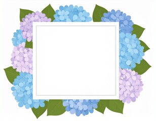 アジサイの花のフレーム