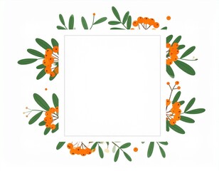 ピラカンサの花のフレーム