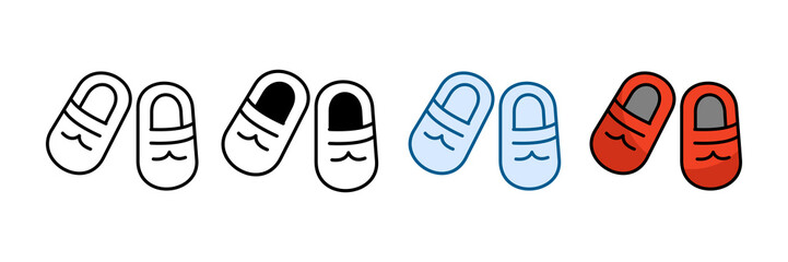 Baby Shoes Icon Set Multiple Style Collection