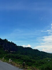 mountain landscape with blue sky