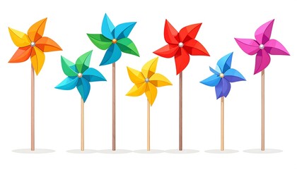 Colorful pinwheel toys