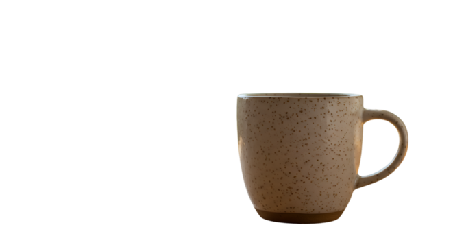 A cozy speckled ceramic mug invites reflection during quiet moments of solitude and introspective thought on a dark