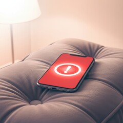 Fototapeta premium Realistic Smartphone Error Warning