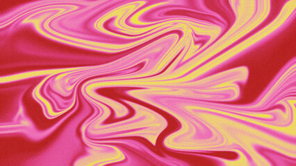 Abstract Pink and Yellow Marble Swirl Background with Grain Texture