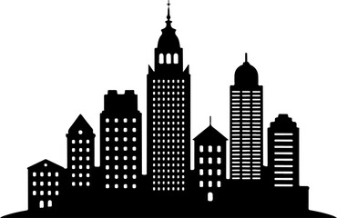 Fototapeta premium City silhouette vector illustration