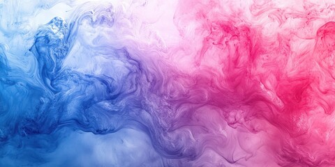 Abstract swirling patterns of blue and pink hues create a vibrant backdrop in artistic representation of fluid dynamics
