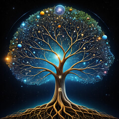 osmic Knowledge Tree"
"Roots of Intelligence"
"Digital Nature Network"
"Universe of Connection"
"Tree of Quantum Thought"
"Connected Cosmos Life"