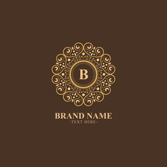 Elegant Ornate Letter B Initial Logo Design for Branding Identity