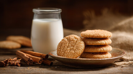 Vintage kitchenware holding handcrafted snacks, bathed in warm nostalgic light.