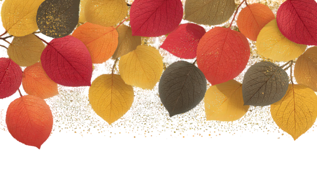 Autumn Leaves Glitter Background Design