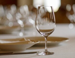 ワイングラスと食器