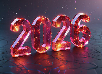 2026 year background, colorful design. New year.