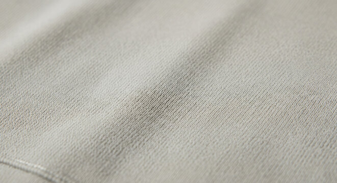 Close-up view of light beige fabric with subtle folds and soft texture. - Powered by Adobe