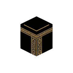 Vector art of kaaba icon, the holiest site in islam